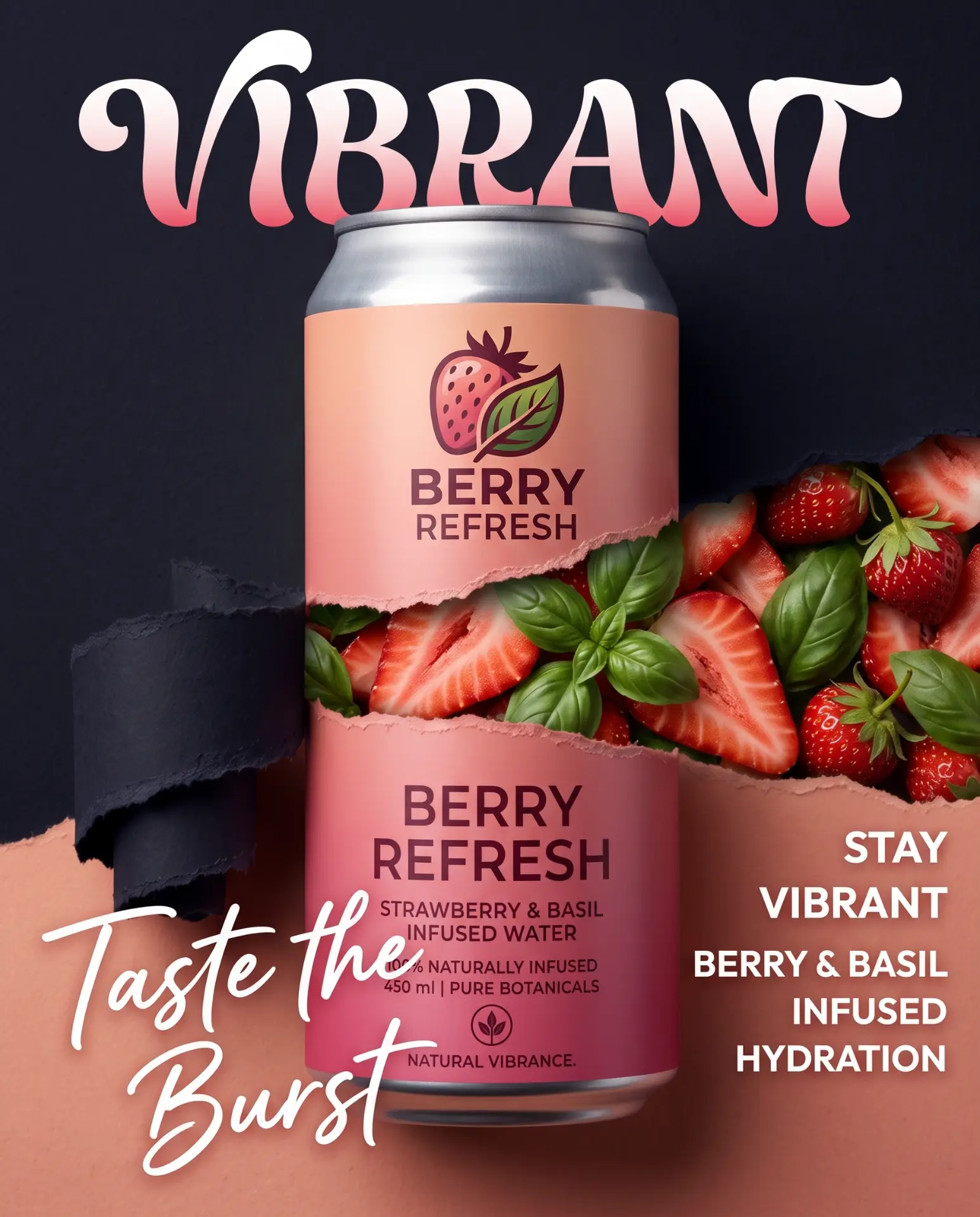Example generated ad — Taste the burst.